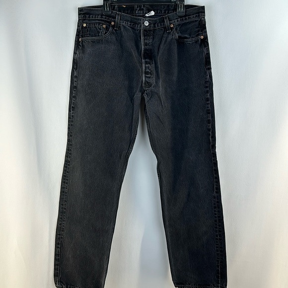 Levi’s 501 Black Washed Denim Jeans, 40x34